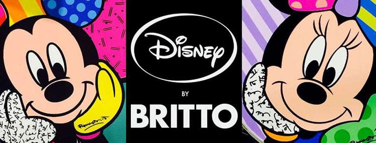 Disney by Romero Britto collectie met kleurrijke beeldjes, mokken en knuffels