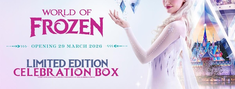 Frozen Celebration Box met souvenirs voor gasten van de Disney hotels in Disneyland Paris