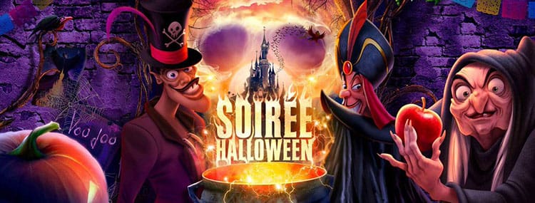 Grote parade en show met Disney schurken tijdens Disney's Halloween Party 2017