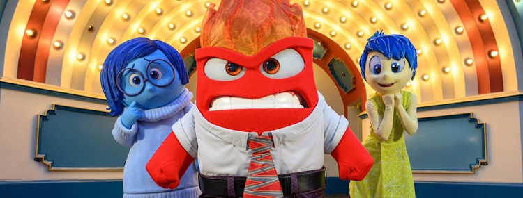 Figuren uit Pixar's Inside Out komen naar Disneyland Paris, zoals Joy, Sadness en Anger