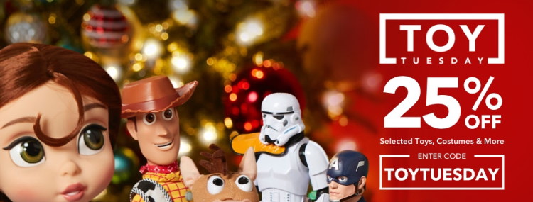 Toy Tuesday shopDisney: 25% korting op veel Disney speelgoed met actiecodes
