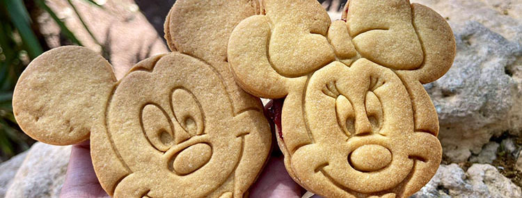 Disney snacks en koekjes van o.a. Mickey en Minnie verkrijgbaar in Disneyland Paris