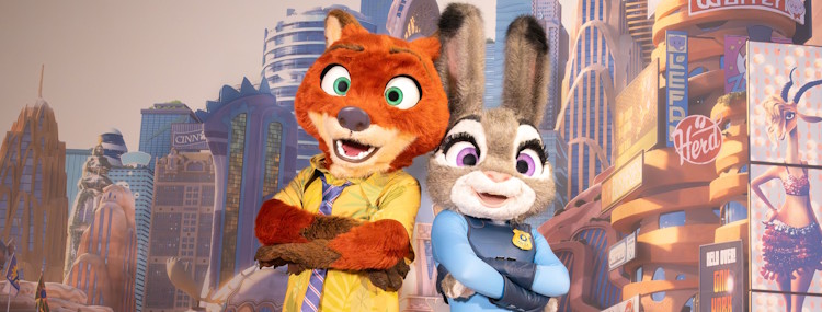 Ontmoet Judy Hopps en Nick Wilde uit Zootopia bij Animation Celebration in Disneyland Paris
