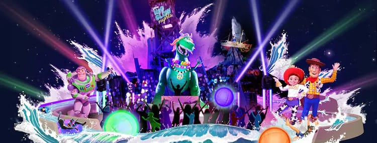 Beleef Disney's Typhoon Lagoon Waterpark in het donker tijdens de H2O Glow Nights