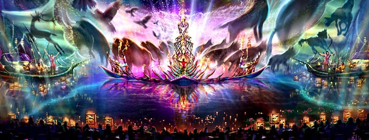 Nieuwe avondshow 'Rivers of Light' met boten en fonteinen in Disney's Animal Kingdom