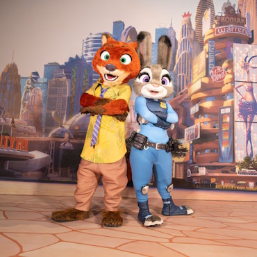 Ontmoet Judy Hopps en Nick Wilde uit Zootopia bij Animation Celebration in Disneyland Paris