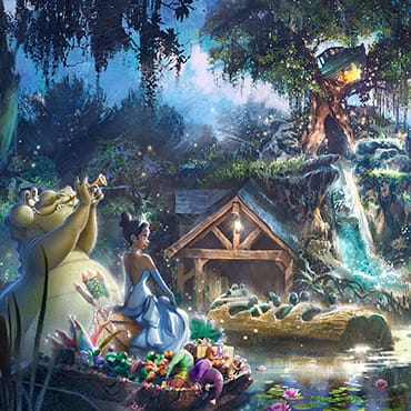 Tiana's Bayou Adventure waterattractie in Walt Disney World met splash dark ride